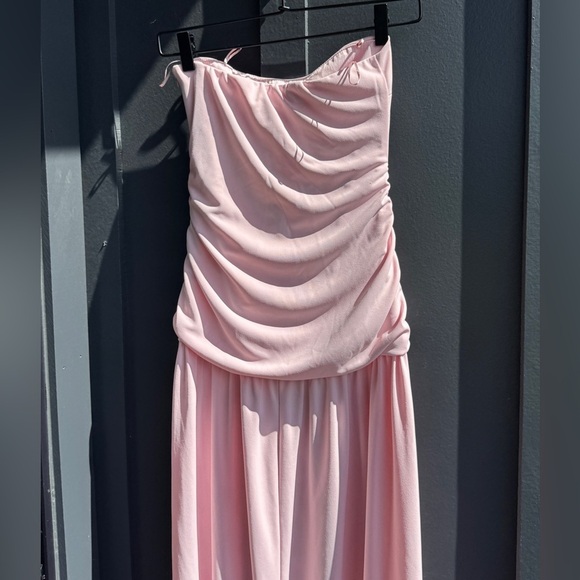 Zara Soft Pink Strapless Dress - Picture 7 of 12